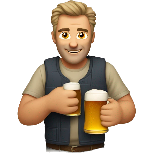 Australian dad with beer emoji