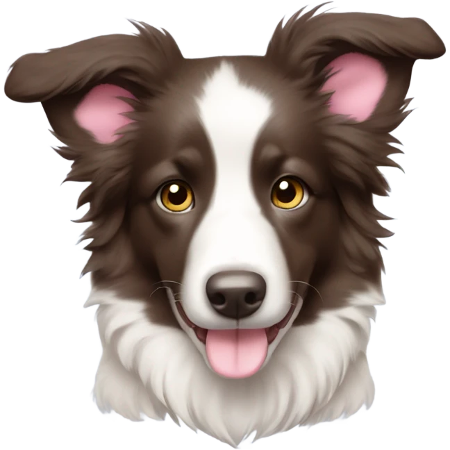 Baby pink border collie emoji