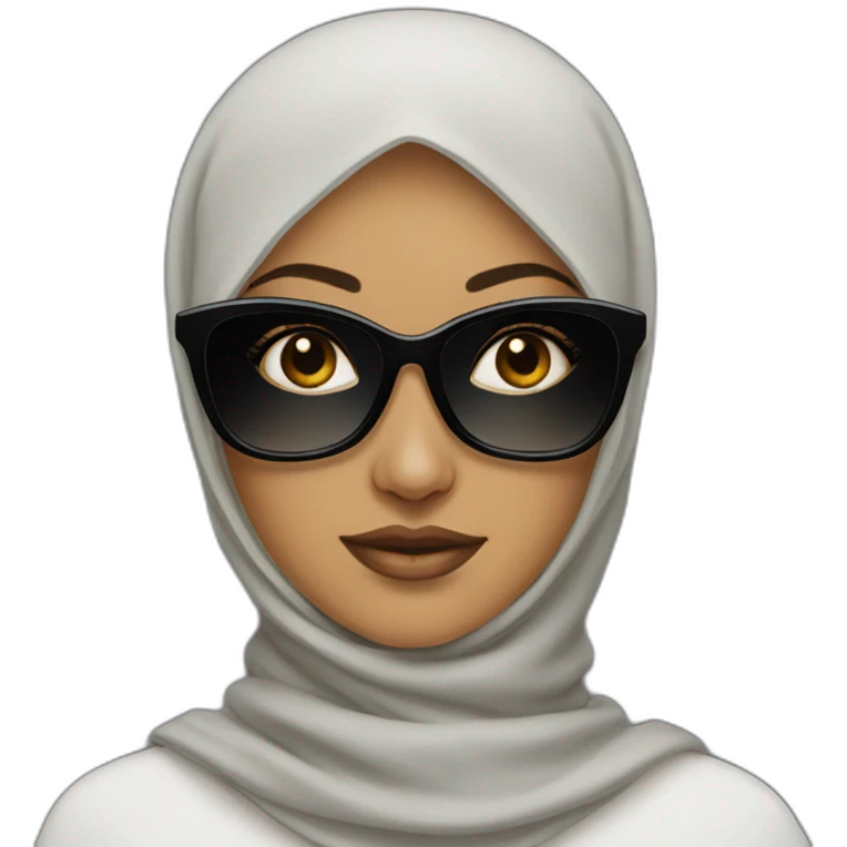 woman-wearing-hijab-and--black-sun-glasses emoji