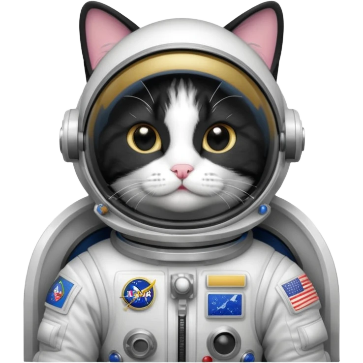 tuxedo cat Astronaut emoji