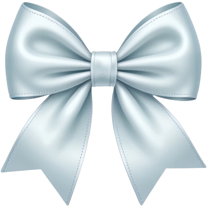 White coquette Ribbon bow  emoji