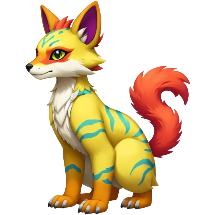 colorful anthro vernid fursona Fakemon emoji
