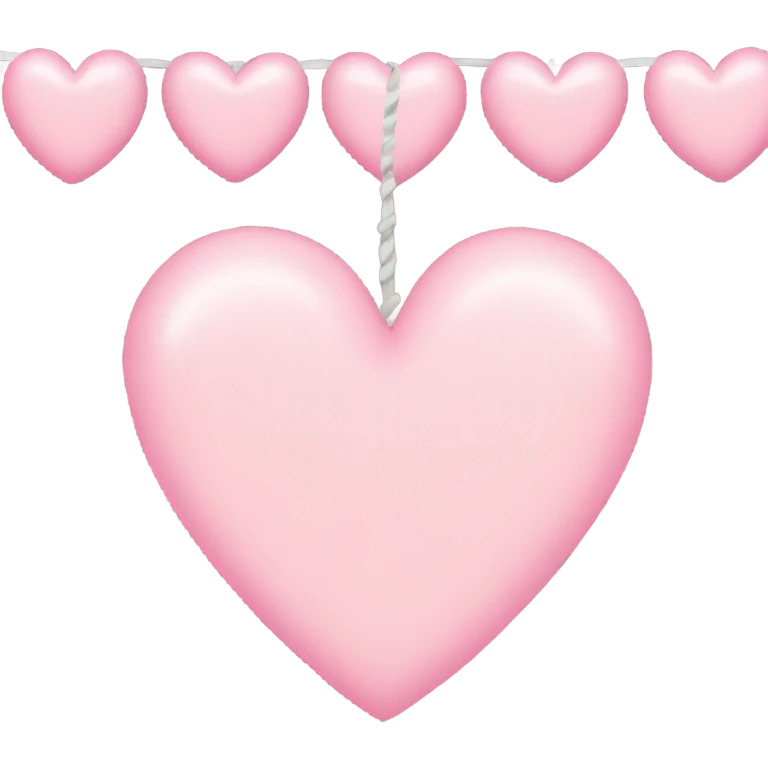 Light pink heart garland emoji