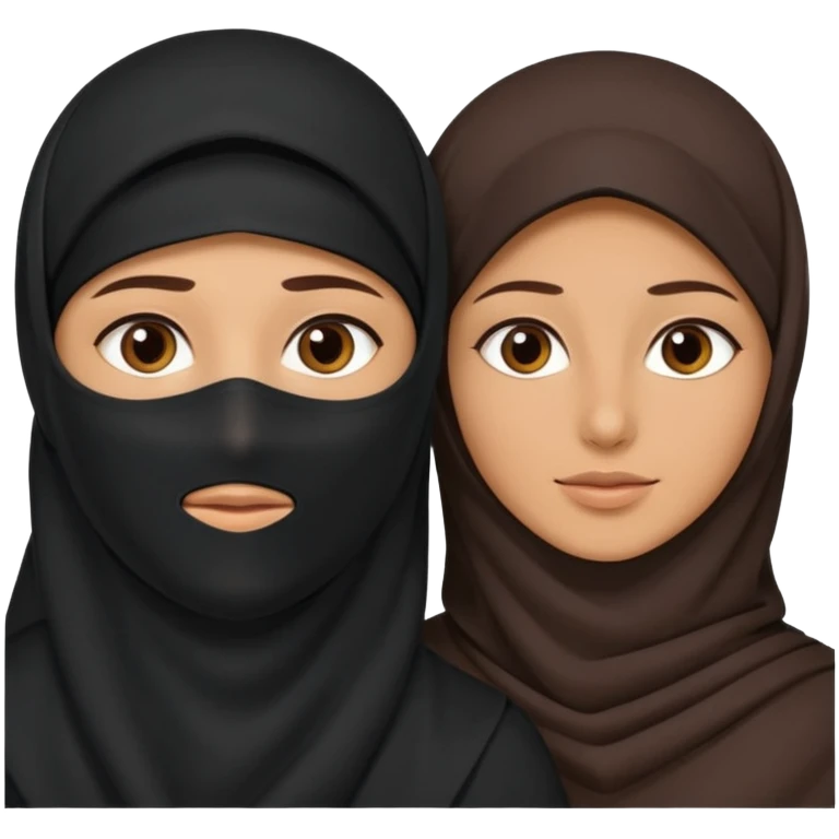 muslim couple, a man and a woman in niqab  emoji