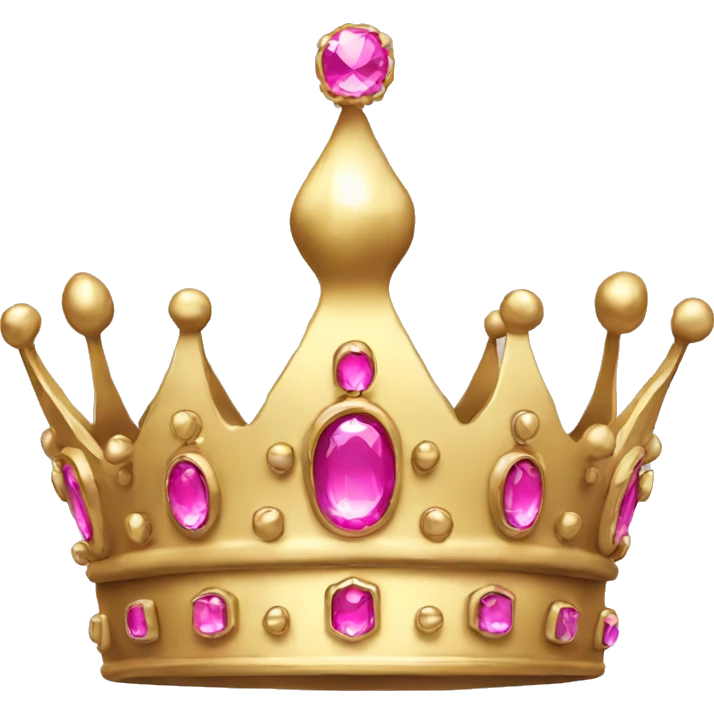 A king’s gold crown with pink jewels emoji