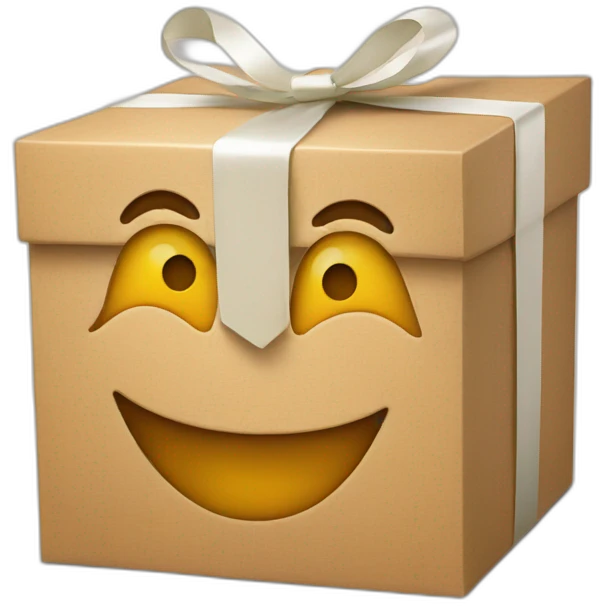 smile on gift box emoji