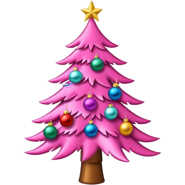 pink christmas tree emoji