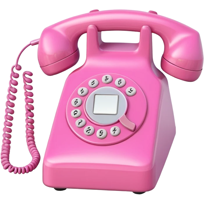 Vibrant pastel pink phone emoji