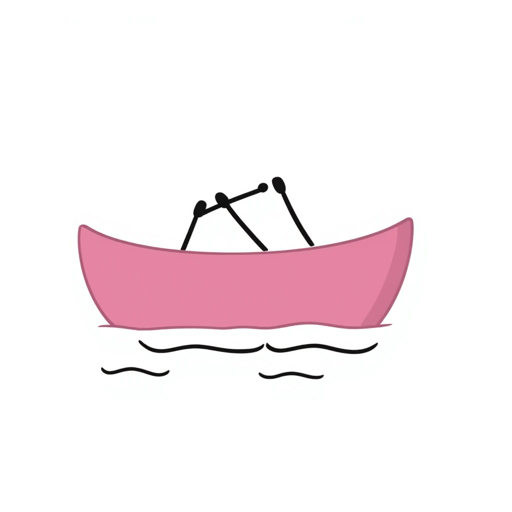 pink rowing boat emoji
