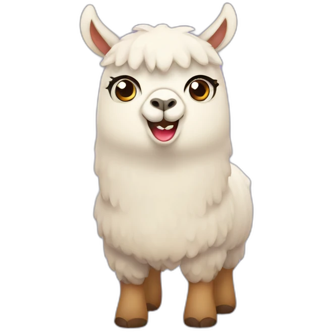 Cute little chubby Llama emoji
