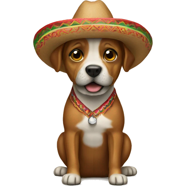 dogwith a mexican emoji