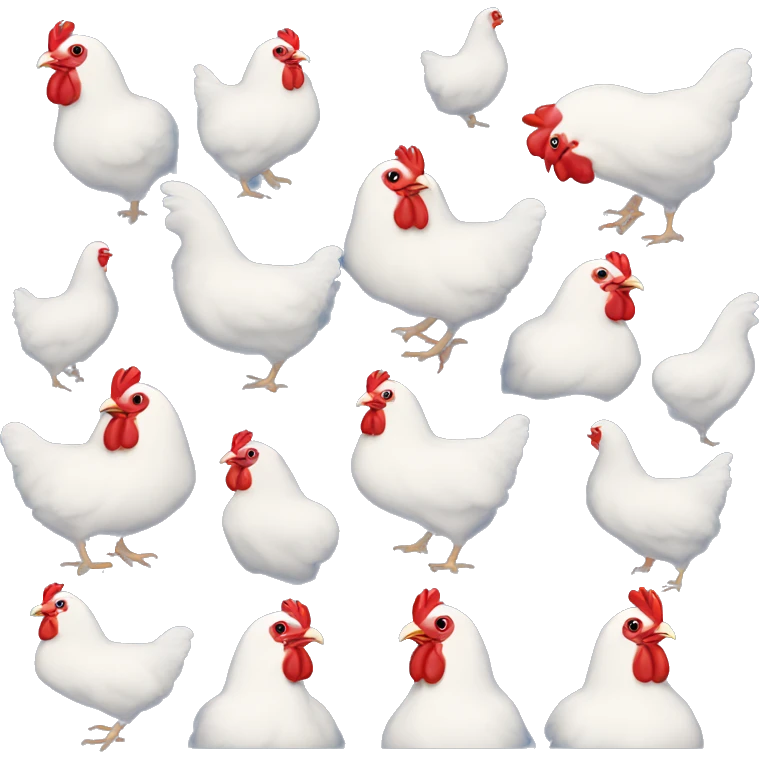 chicken french blue white red emoji