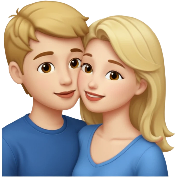  یه پسر درحال بوسیدن زن emoji