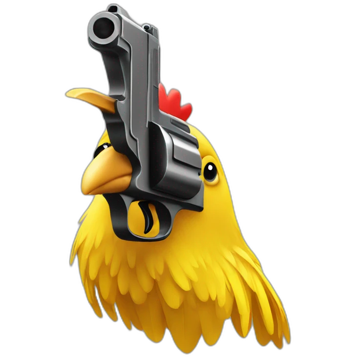 Gun Chicken yellow emoji