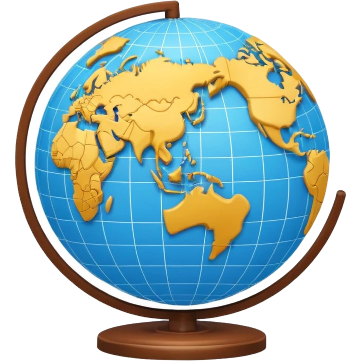 Minimal 3D emoji style stock chart combined with globe, international stocks icon, financial market symbol, neutral colors, clean shading, professional look, transparent background, no flags, no brand logos emoji