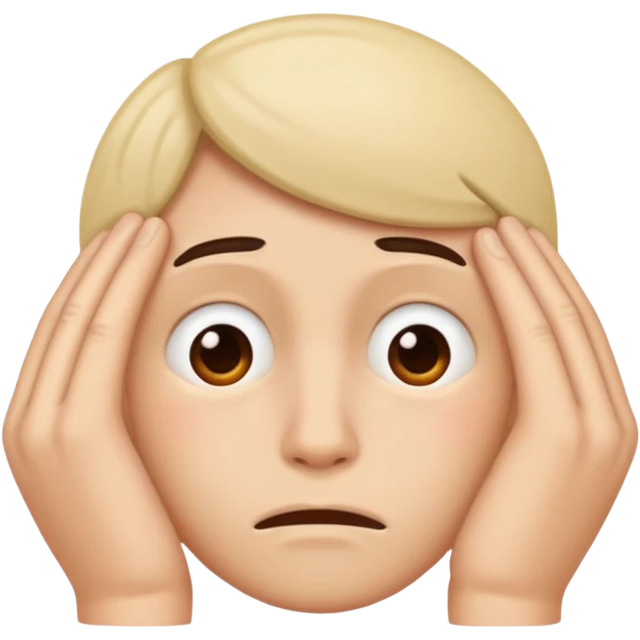 Un visage fatigué et un expression de paresseux emoji