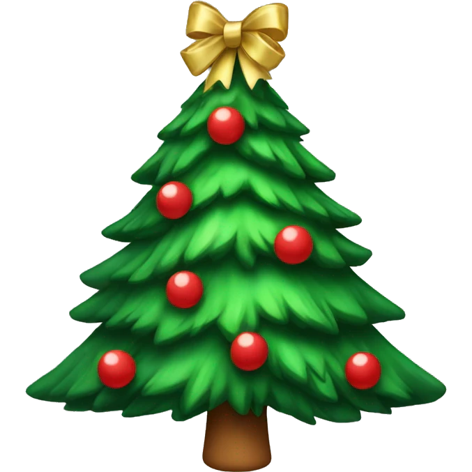 Christmas tree with a bow emoji