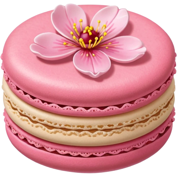 Cherry blossom macaron  emoji