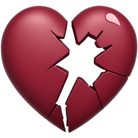 broken heart burgundy emoji