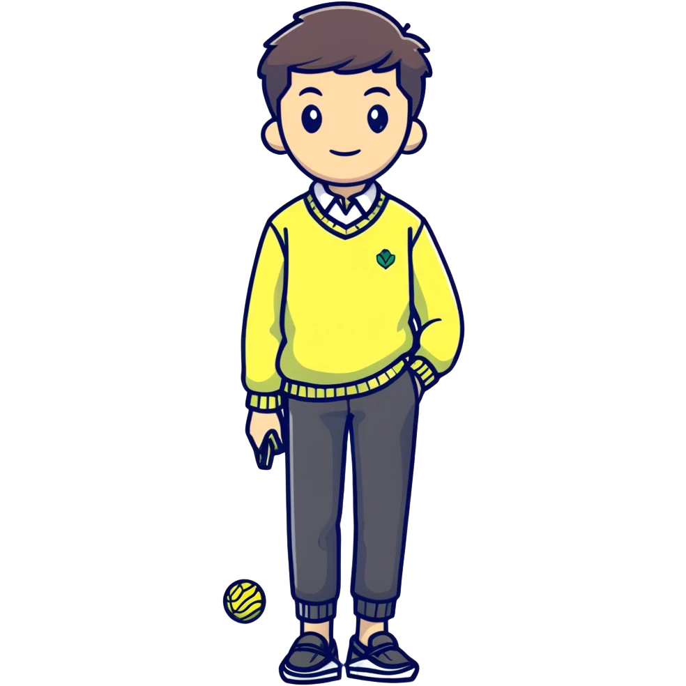 2025 neo-preppy outfit with tech-enhanced boat shoes and sustainable tennis sweater emoji