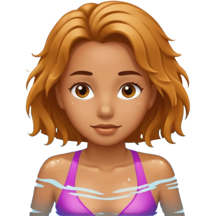 Girl in a swimming pool emoji