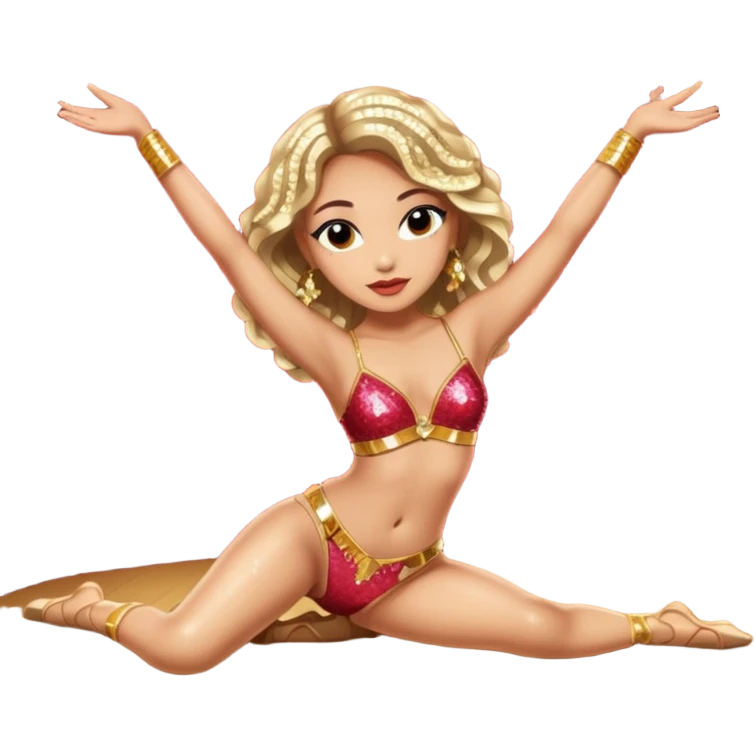 Light skin Exotic dancer lying on stage emoji