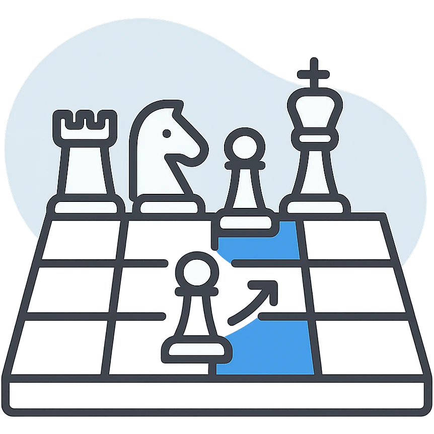 chess opening move, transparent background emoji