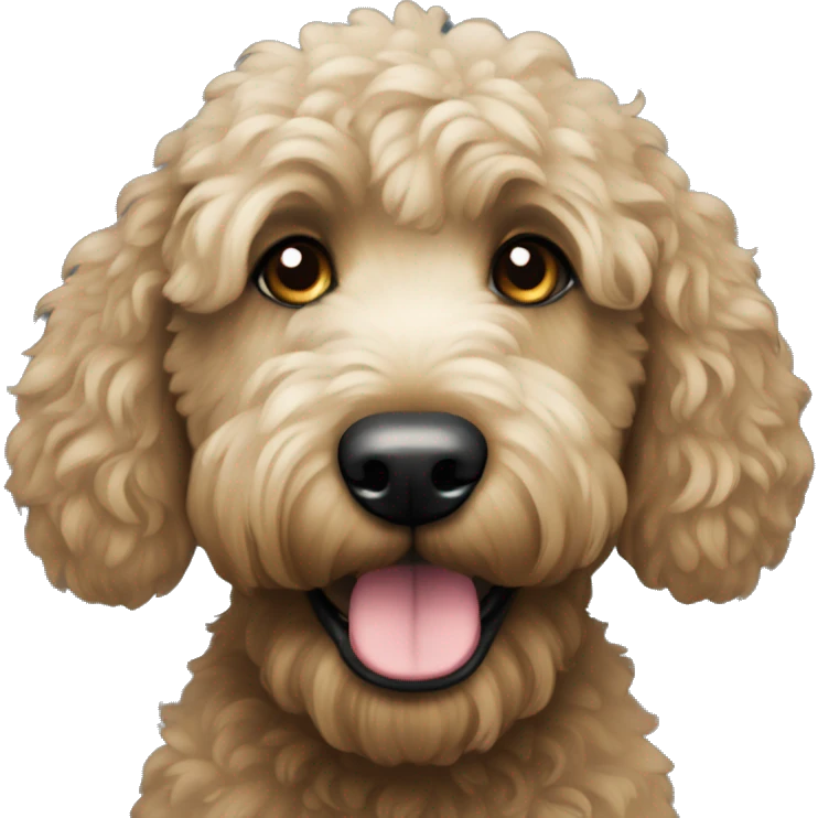 Black goldendoodle emoji