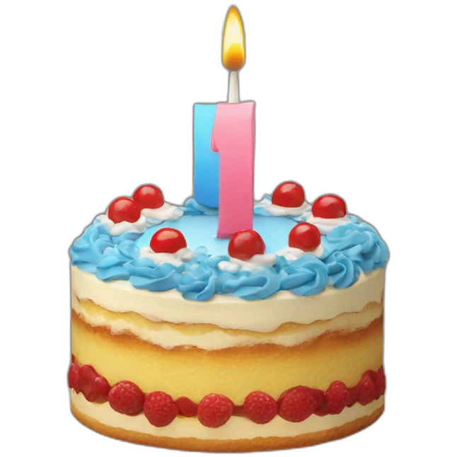 Tarta de cumpleaños emoji