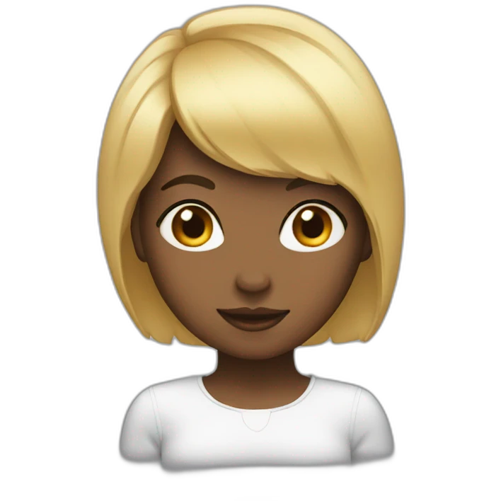 a girl with a bang emoji