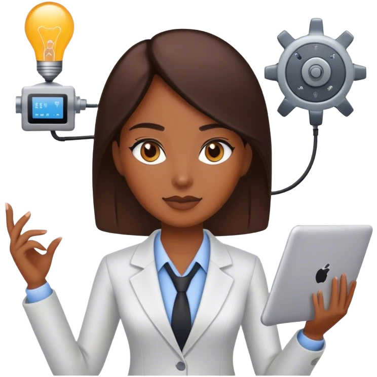 Female Business manager and automation emoji