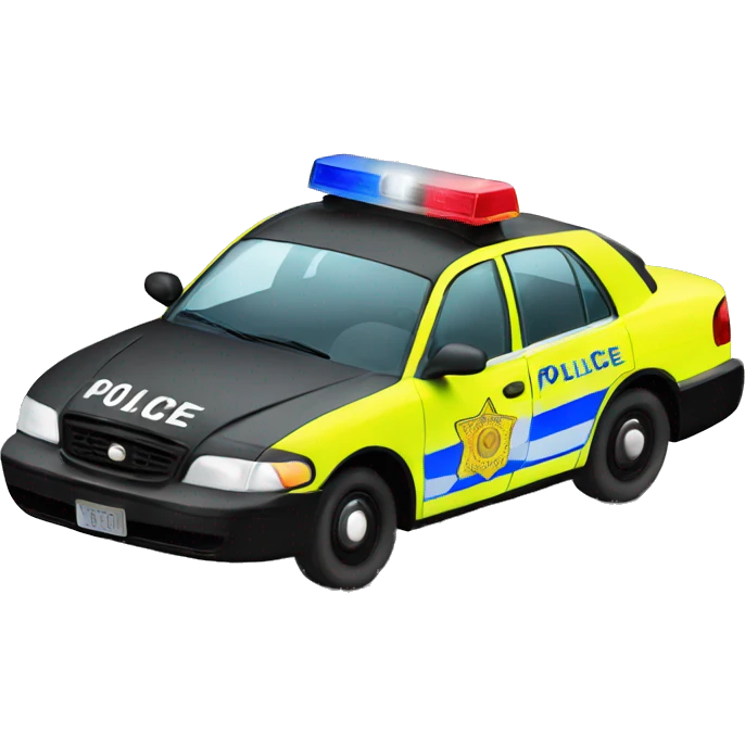 police car doing skids emoji