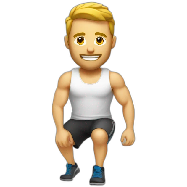 homme qui fait du crossfit emoji