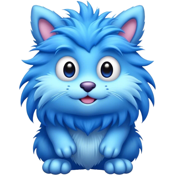 Blue furry emoji
