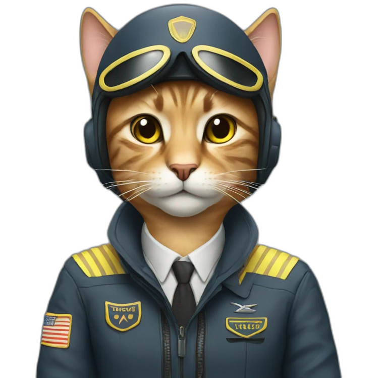 Cat pilot emoji