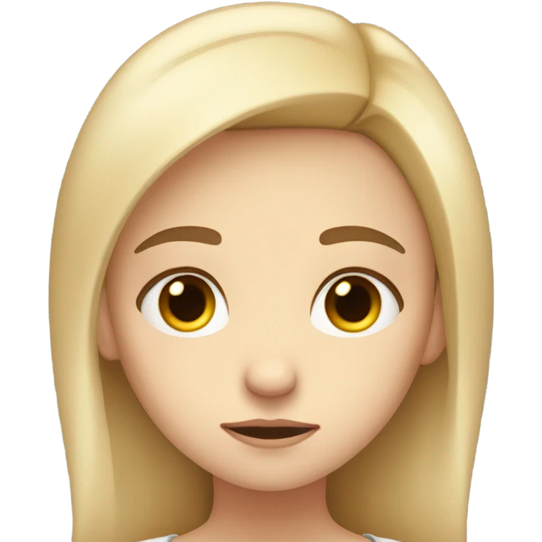 Sad white girl emoji
