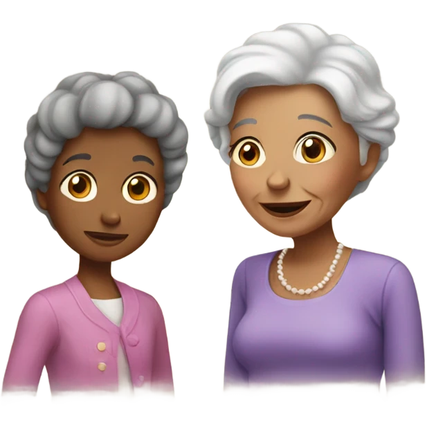 Grandmother with a girl emoji