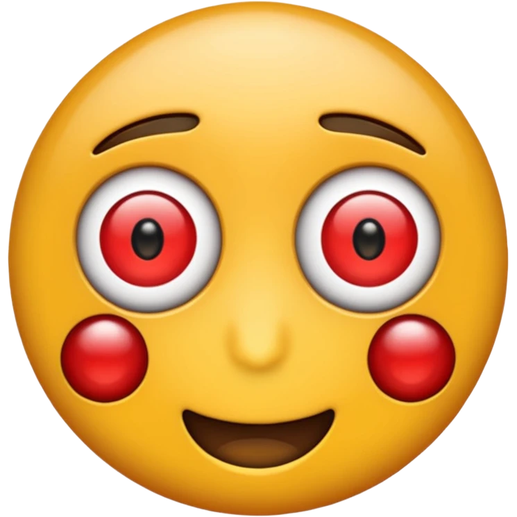 Emoji con ojos rojos emoji