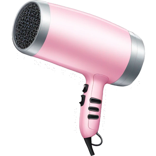 pastel pink hair dryer emoji