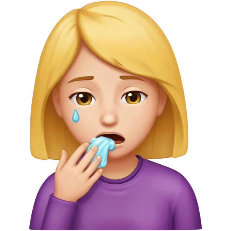 a girl vomiting, simple emoji style emoji