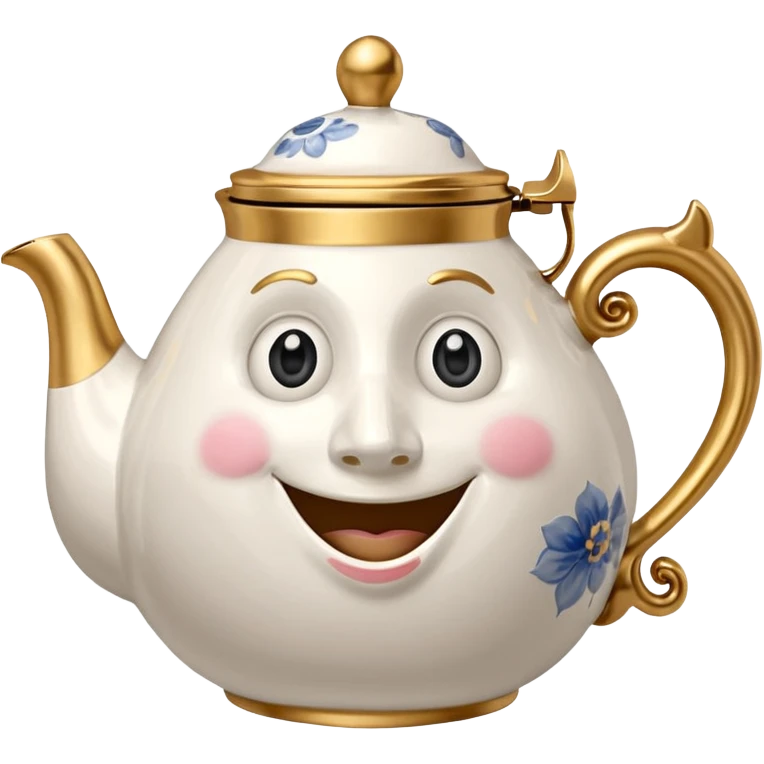 A character from the fairy tale Beauty and the Beast: Mrs. Potts, the lady who was turned into a teapot and retains the teapot's original form. emoji