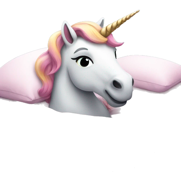 Unicorn in bed emoji