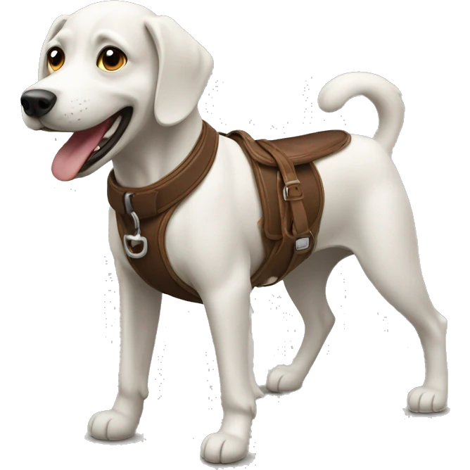 Get riding dog emoji