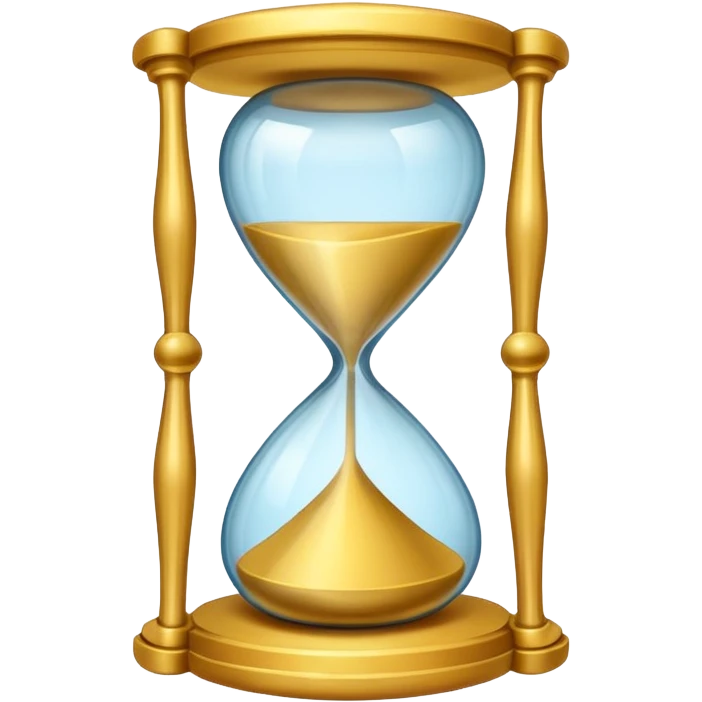 a mix between two emojis - hourglass morphing into checkmark  emoji