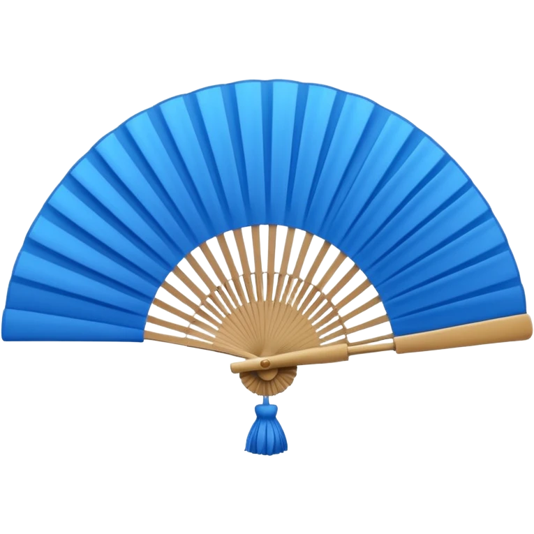 blue folding fan emoji