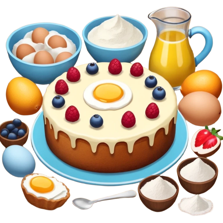 cake baking ingredients emoji