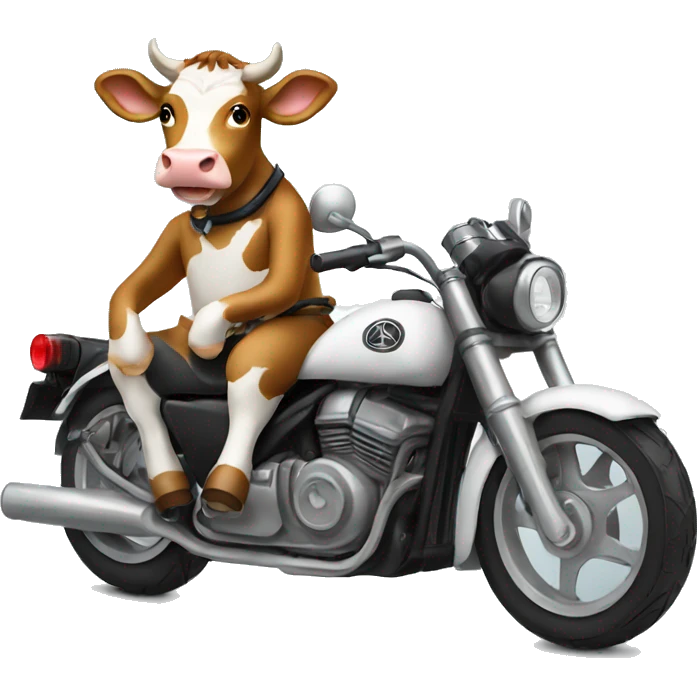 Cow Riding a Motorcycle emoji