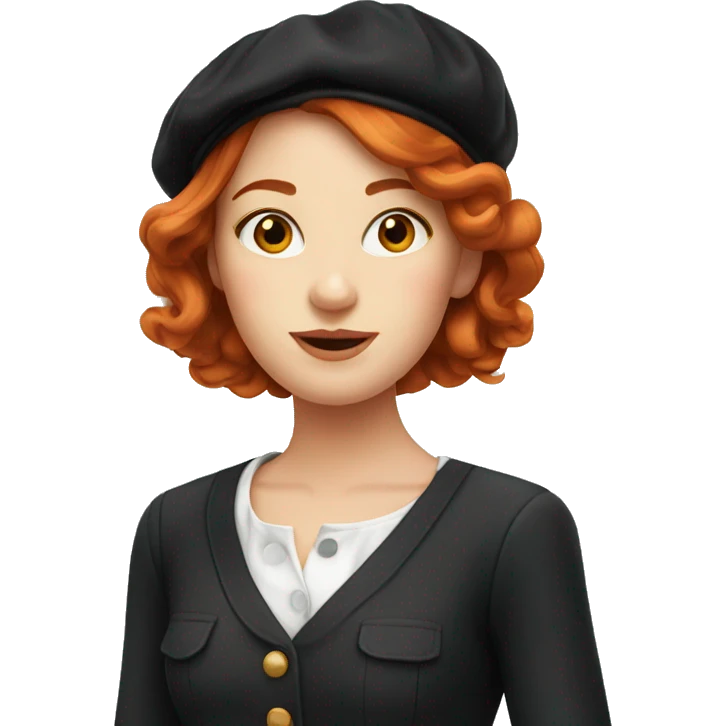 parisian redhead girl emoji