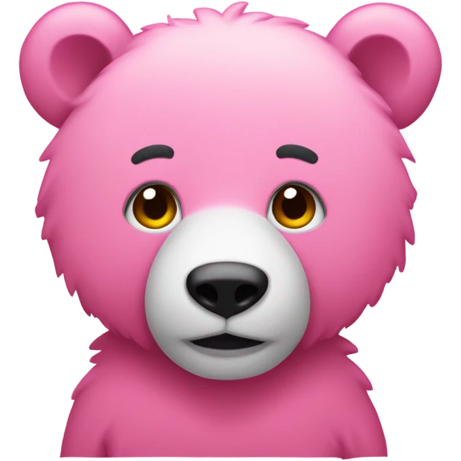 Oso de peluche rosa fuerte emoji