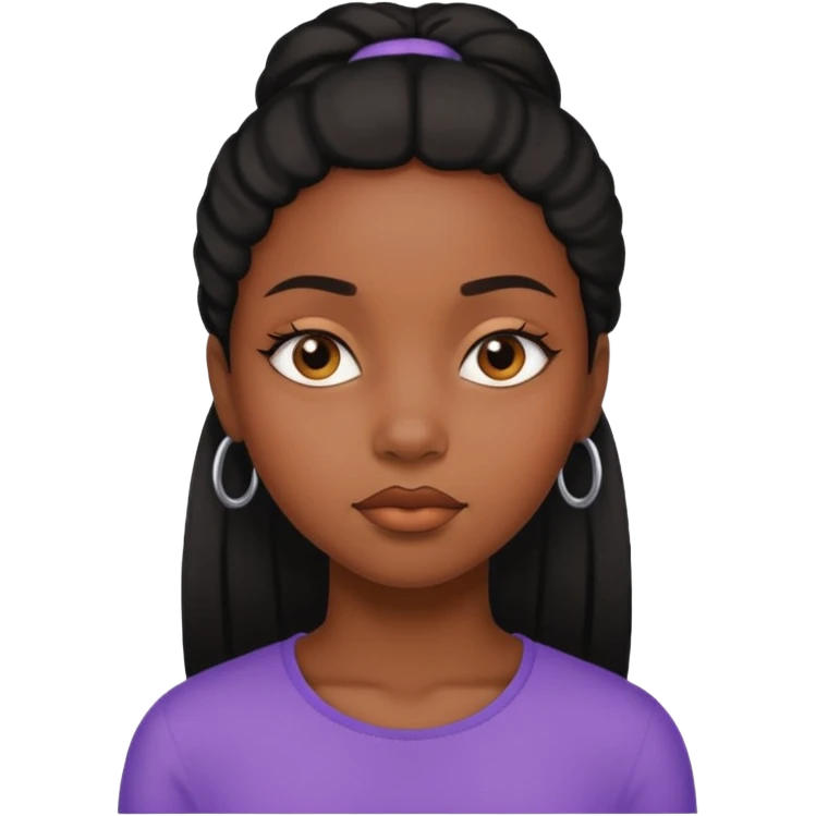 Black girl doing a side eye  emoji